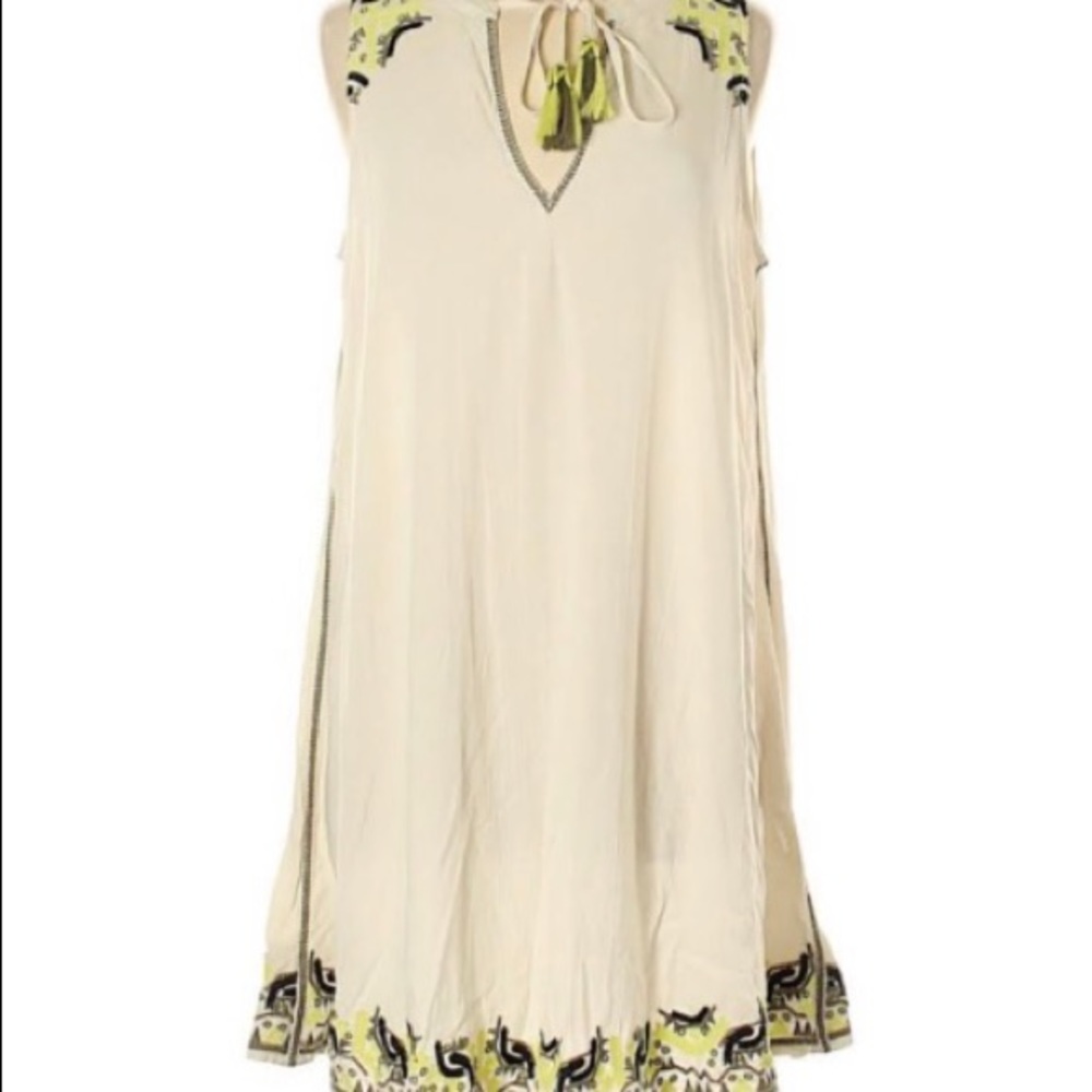 [Lou&Grey] NWOT embroidered tassel tunic dress